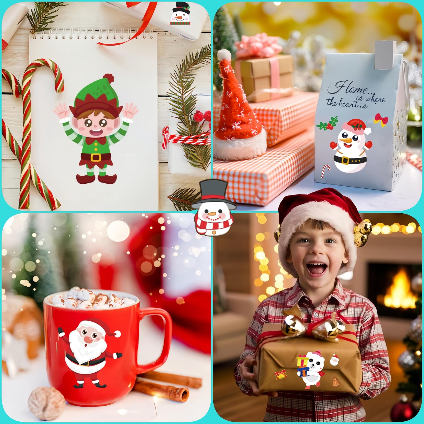 Zuxedle 36 Sheets Large Christmas Stickers for Kids – Crafts, Stocking Stuffers & Classroom Decor