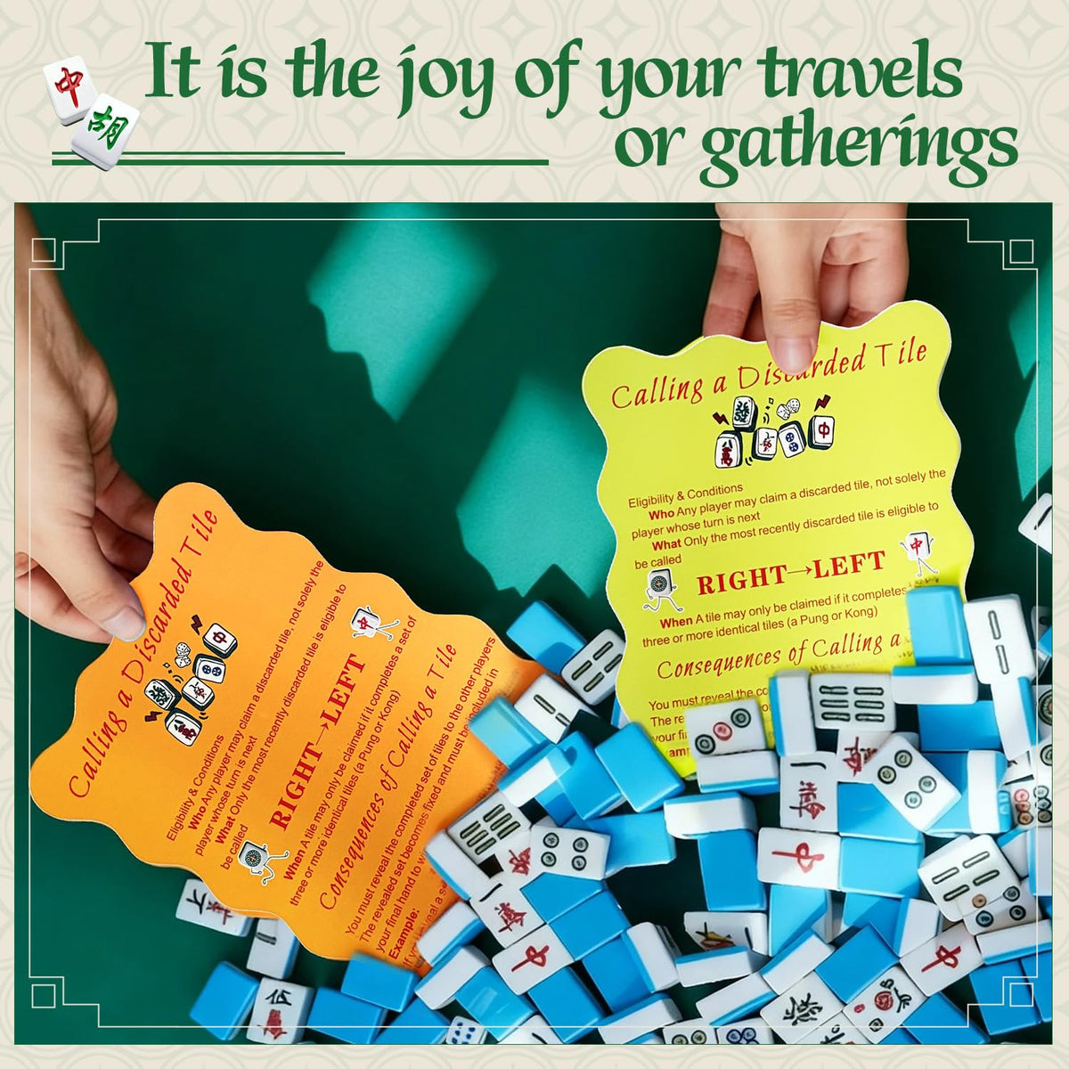 ZWFCGMMBC 4 Pcs Mahjong Shufflers with Printed Rules – Manual, Portable & Durable