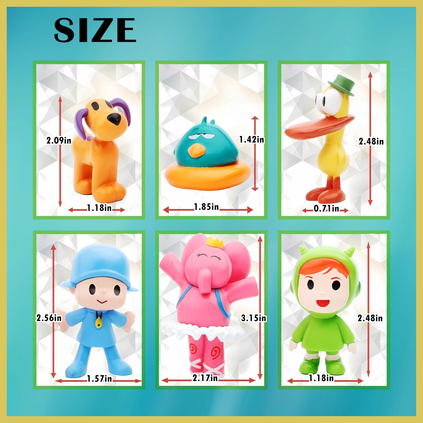 ZXHGWWHS 7-Piece Loula & Elly PVC Figures – 2.6-Inch Collectible Set