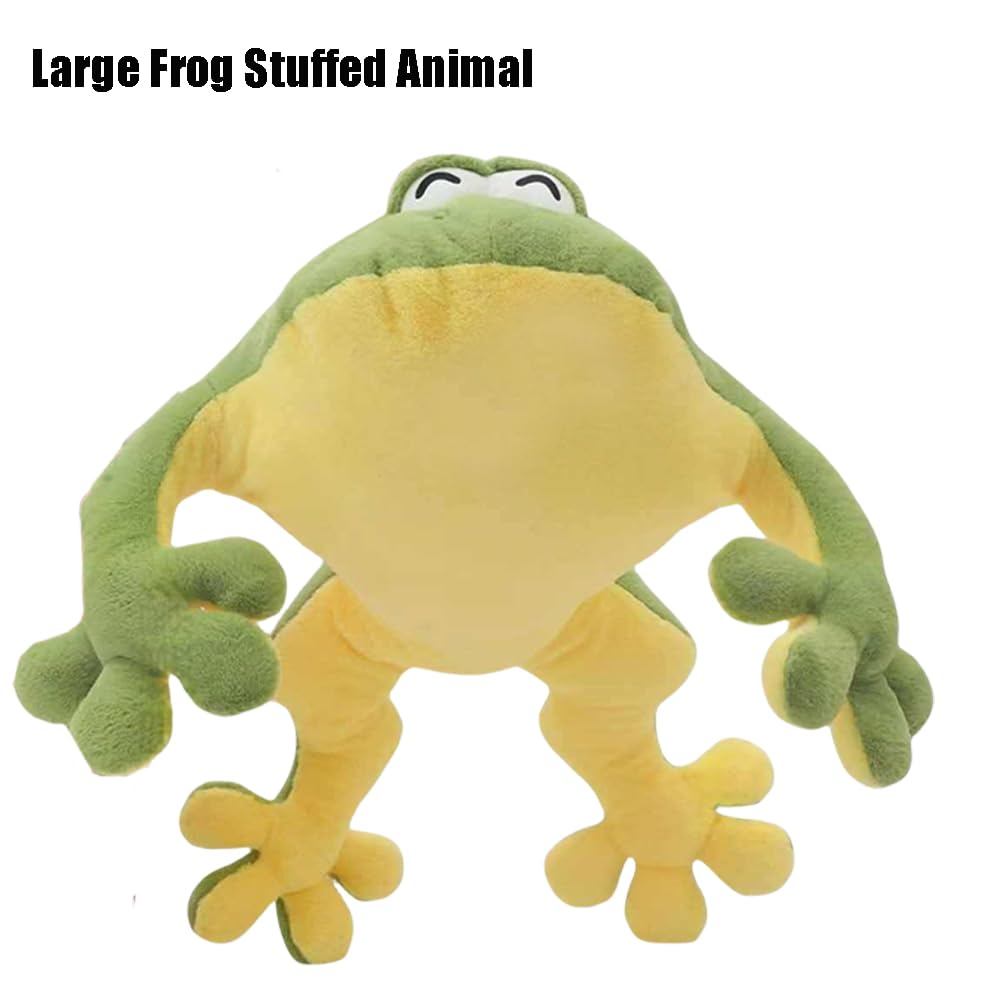 Zxioral Large Frog Plush Toy – 23in Green Hugging Pillow for Kids & Adults