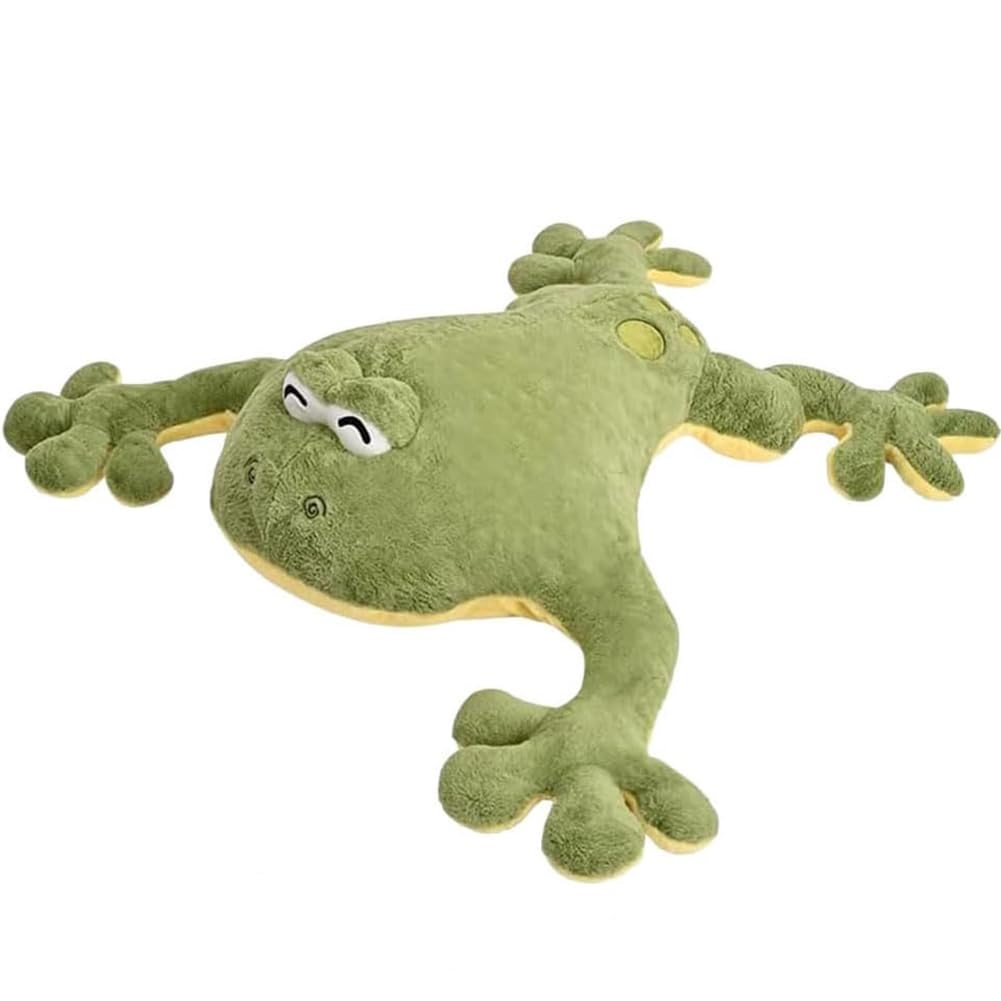 Zxioral Large Frog Plush Toy – 23in Green Hugging Pillow for Kids & Adults