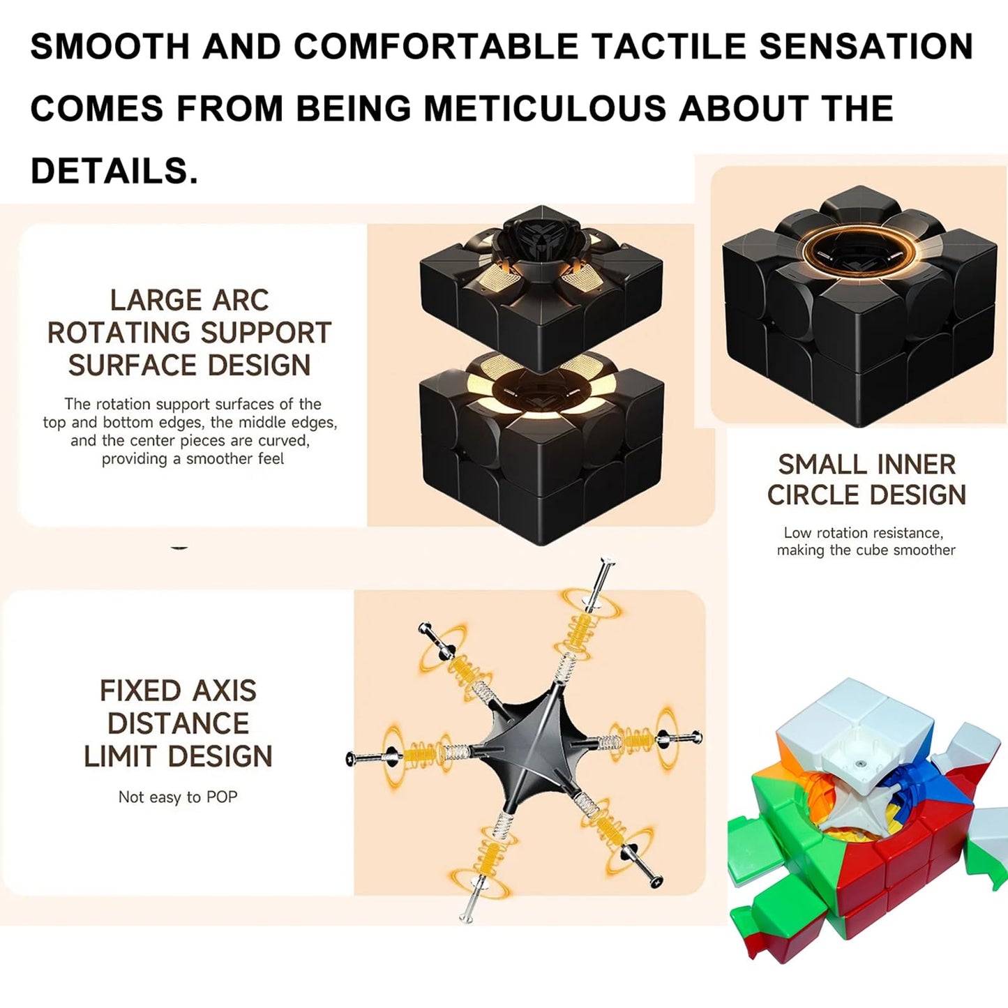 ZY-Wisdom Giant Magic Cube 18cm – Large 3x3 Speed Puzzle for Kids & Adults