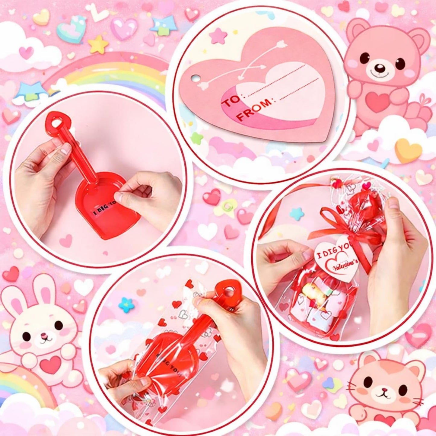 ZYCEHO 128Pcs Kids Valentines Day Gifts – Classroom Exchange & Party Favors