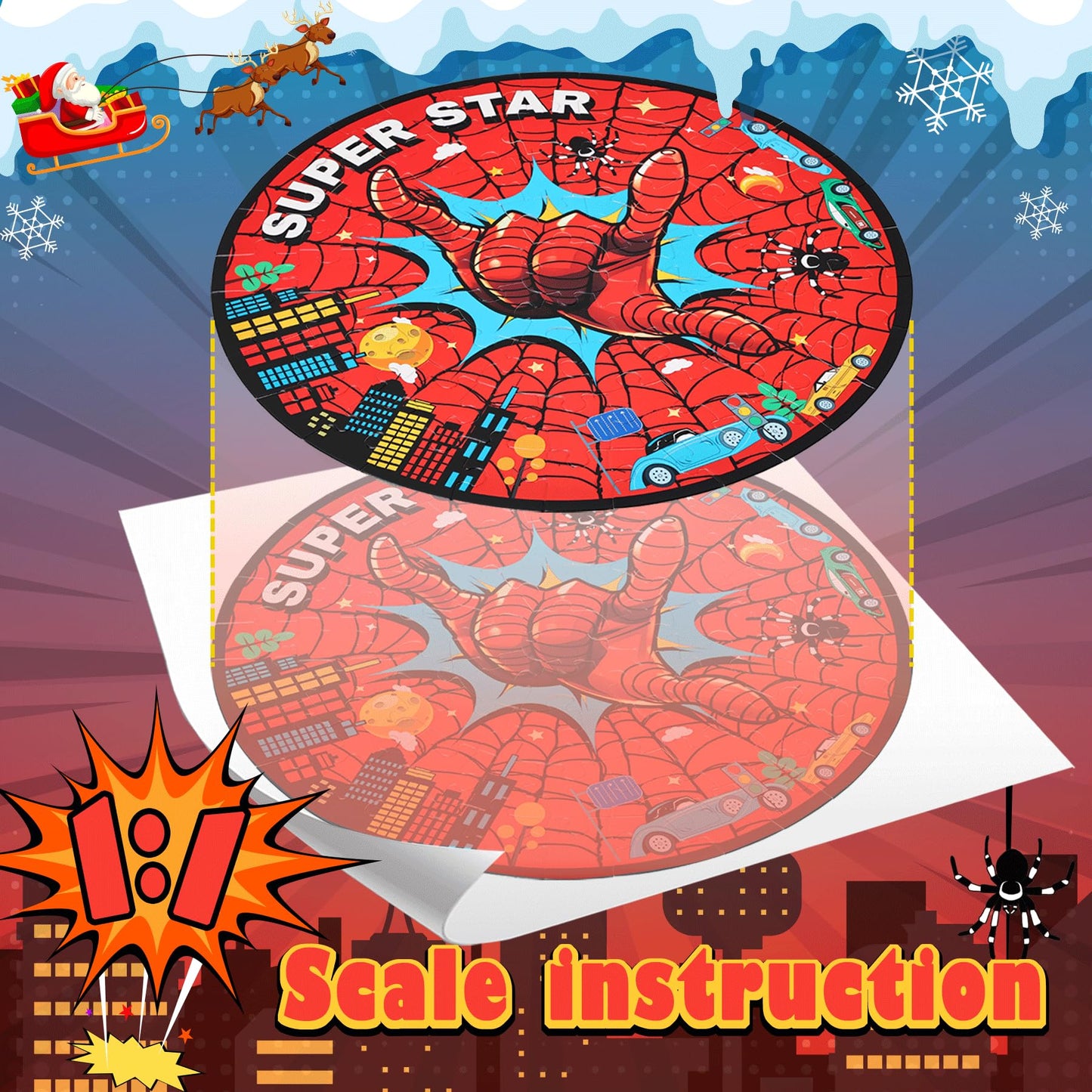 ZYGIG Spider Web Puzzle – 70-Piece Floor Puzzle for Kids Aged 4-6 | Educational Toy