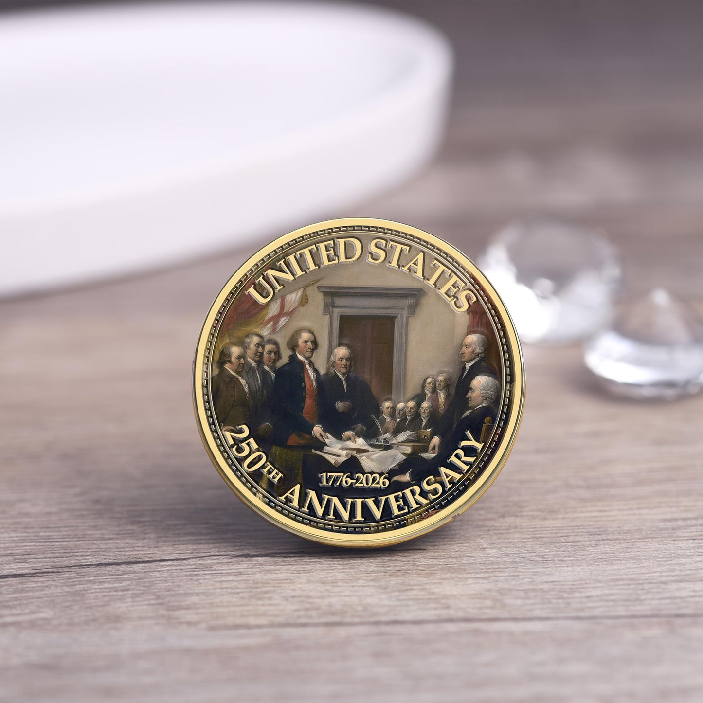 Zyviacy USA 250th Anniversary Coin – Eagle & Patriot Symbols (1776-2026)