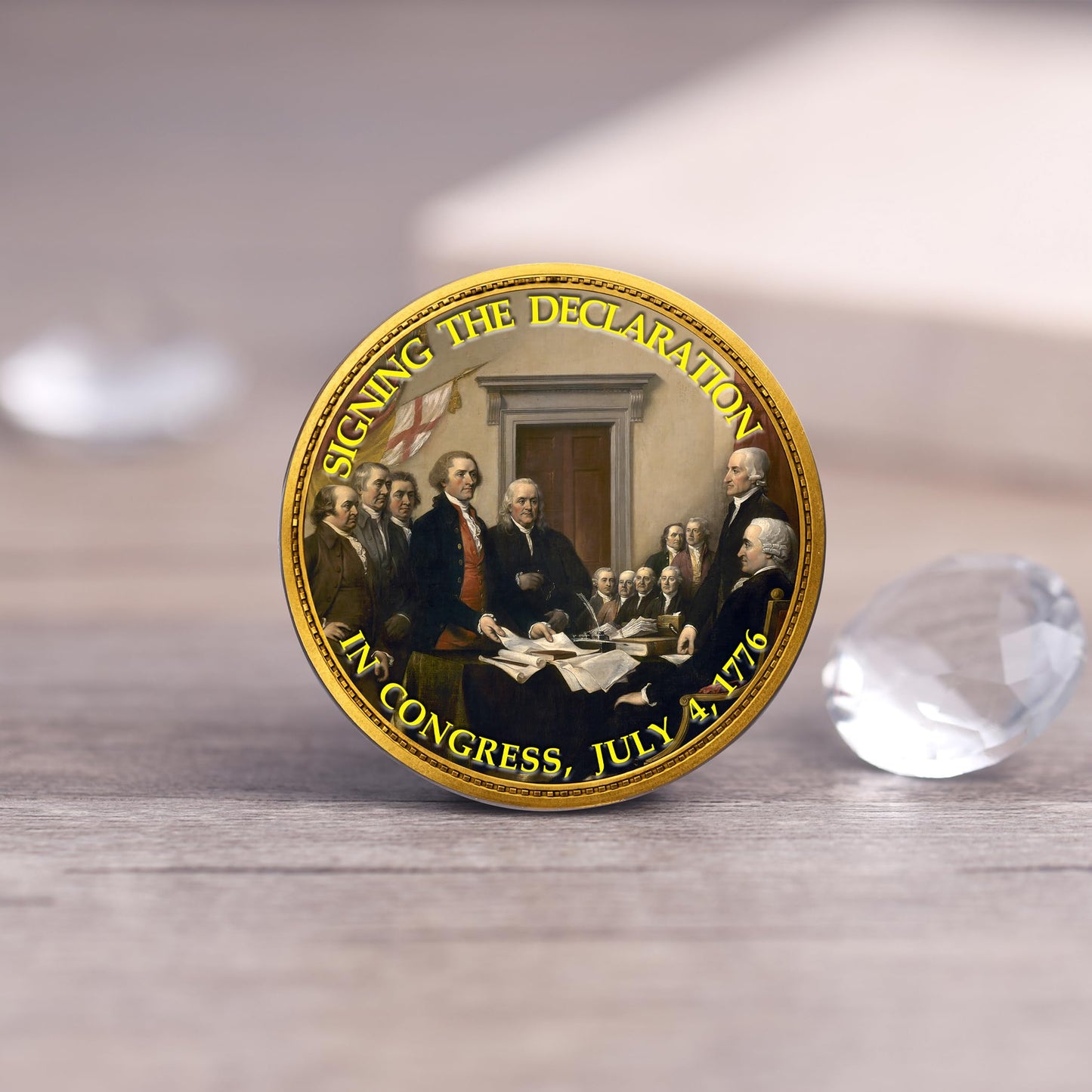 Zyviacy USA 250th Anniversary Commemorative Coin – Eagle & Patriot Symbols