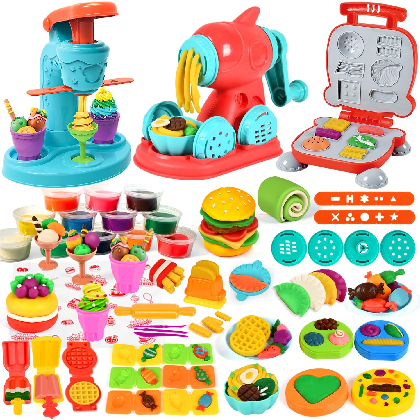 ZYYBQW 3 in 1 Color Dough Set for Kids 3-8 | Creative Kitchen Play
