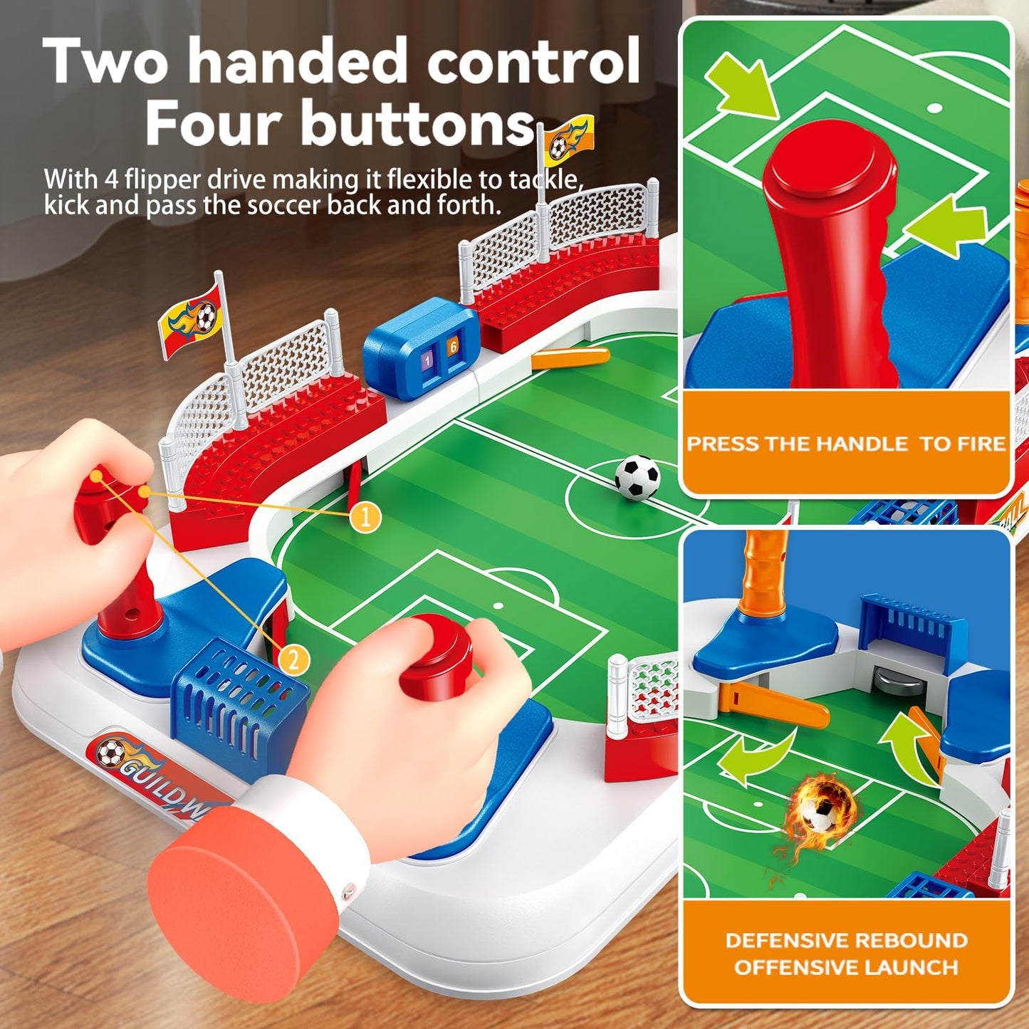 ZYYBQW Mini Foosball Table — Portable 2-Player Soccer Game for Kids & Families