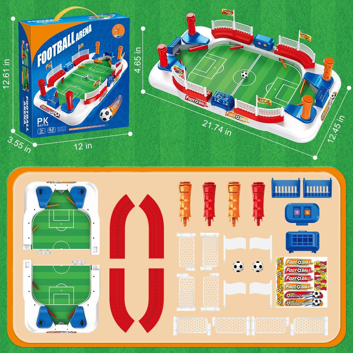 ZYYBQW Mini Foosball Table — Portable 2-Player Soccer Game for Kids & Families