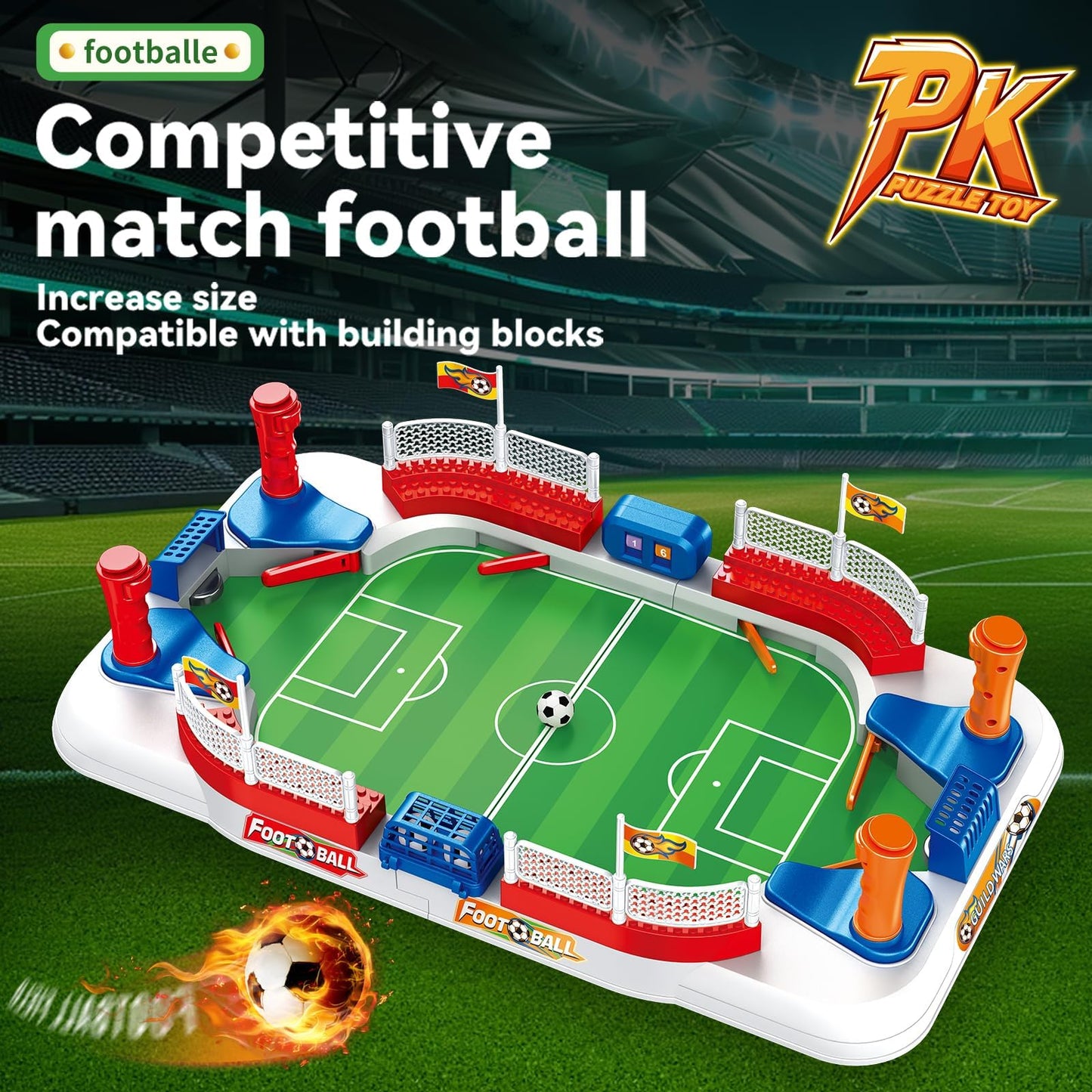 ZYYBQW Mini Foosball Table — Portable 2-Player Soccer Game for Kids & Families