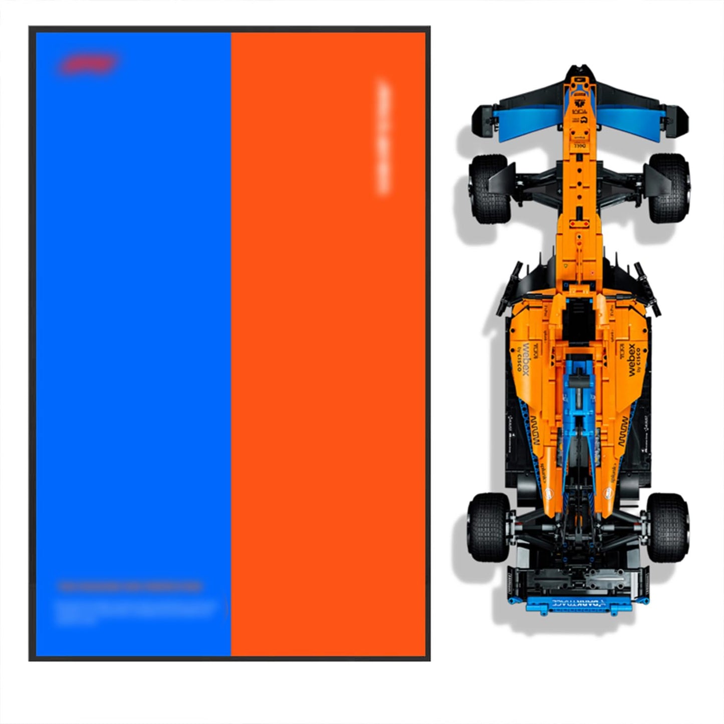 ZZFENGKR Lego McLaren F1 42141 Car Wall Mount — Display Wall Board for LEGO Collectibles