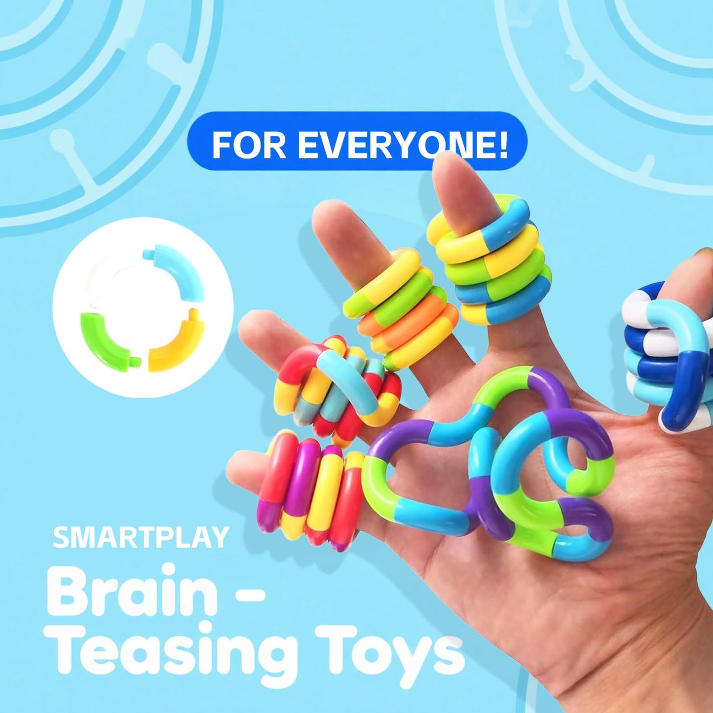 ZZSFBDZSW 24PCS Quiet Twisty Fidget Toys — Multicolor Squeeze, Twist & Spin for Kids & Adults | Classroom, Office, Gift