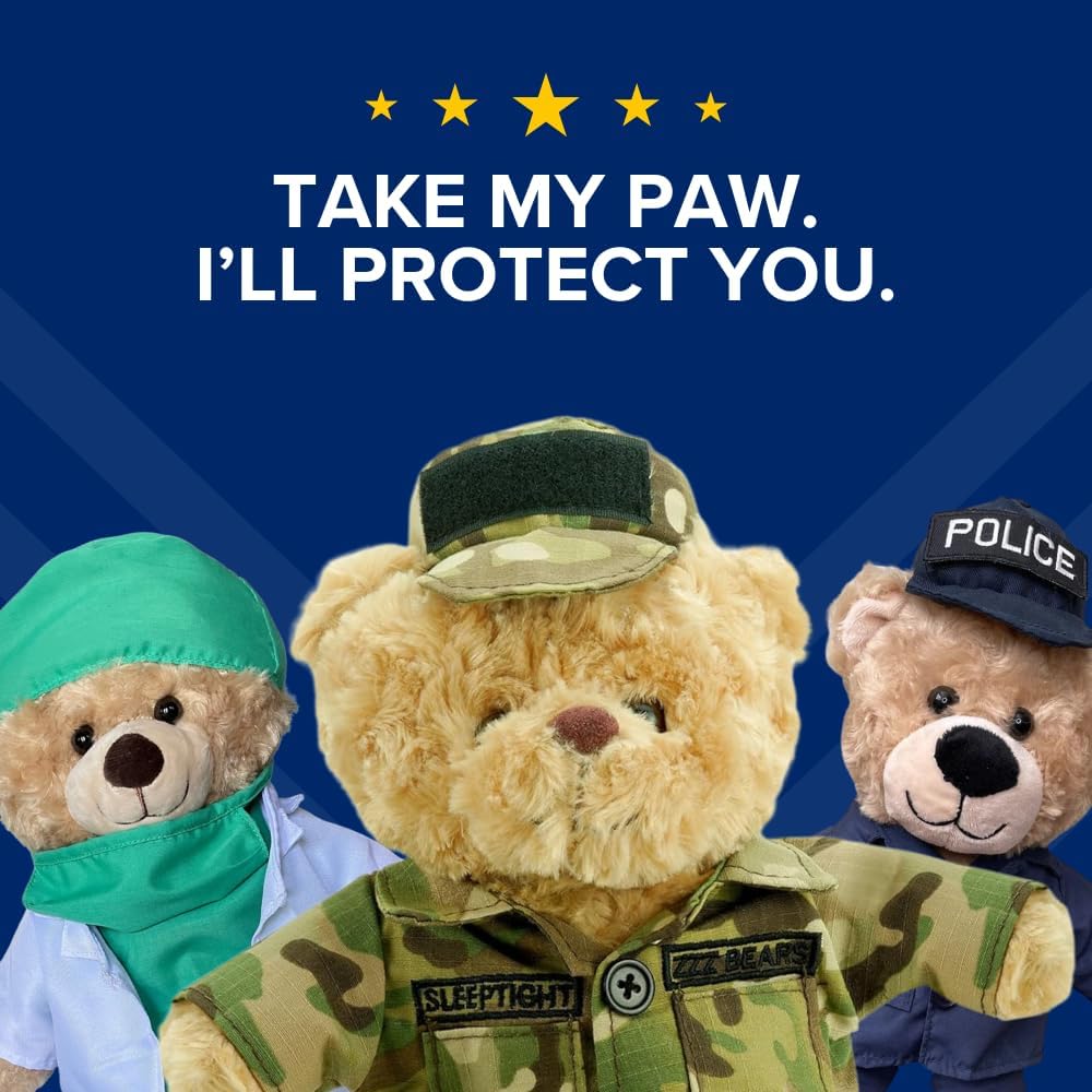 ZZZ Bears Sailor Sleeptight Navy Teddy Bear with Storybook & Sleep System — Comfort for Navy Kids
