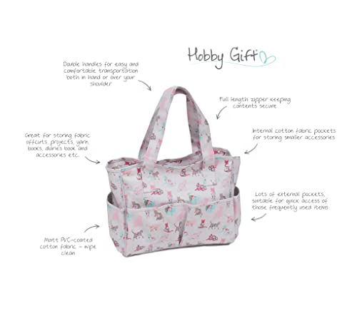 Hobby Gift Exclusive Craft Bag, Shoulder Bag, Knitting Bag, Yarn Storage, School bag, 13 x 34.5 x 29cm
