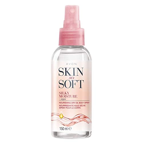 Avon Skin So Soft Silky Moisture Replenishing Body Spray, Argan Oil, 150 ml (Pack of 1)