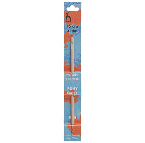 Pony Crochet Hook: Double-Ended: Maple: 15cm x 5mm