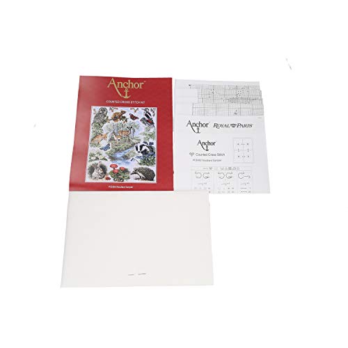 Anchor Counted Cross Stitch Kit: Essentials: Woodland Sampler, Multi-Colour, 40 x 30cm