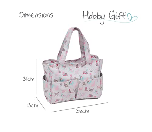Hobby Gift Exclusive Craft Bag, Shoulder Bag, Knitting Bag, Yarn Storage, School bag, 13 x 34.5 x 29cm