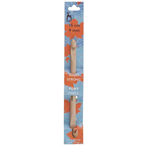 Pony Crochet Hook: Double-Ended: Maple: 15cm x 9mm