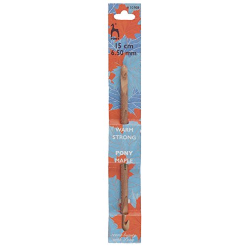 Pony Crochet Hook: Double-Ended: Maple: 15cm x 6.5mm