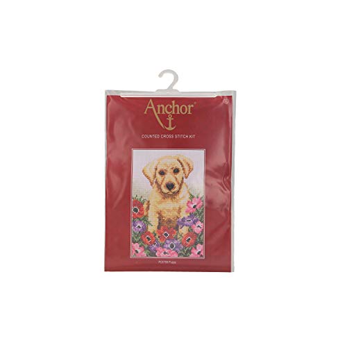 Anchor Cross Stitch Kit: Puppy, Multi, 16 x 23cm