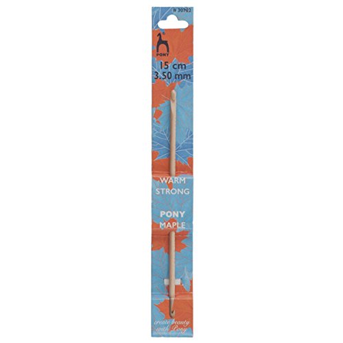 Pony Crochet Hook: Double-Ended: Maple: 15cm x 3.5mm