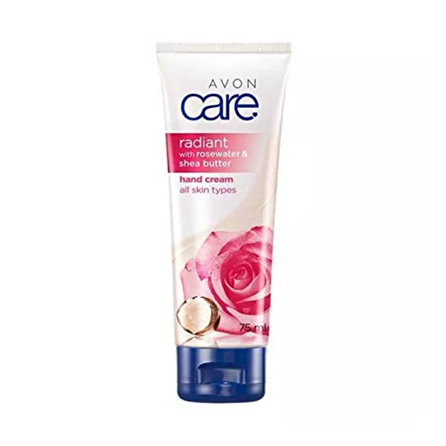 2x Avon Care Radiant Rosewater & Shea Butter Hand Cream 75ml(150ml)