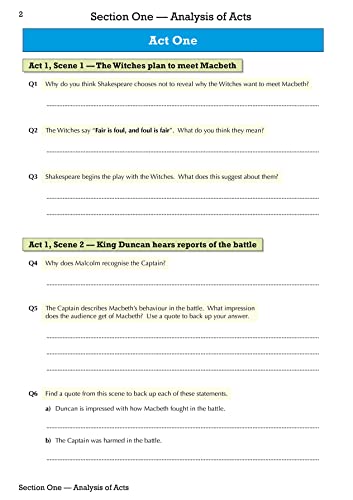 GCSE English Shakespeare - Macbeth Workbook (includes Answers): for the 2024 and 2025 exams (CGP GCSE English Text Guide Workbooks)