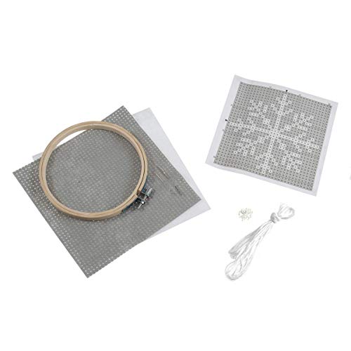 Trimits Cross Stitch Kit with Hoop: Snowflake, Assorted, One Size