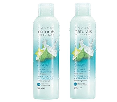 2 x Avon Naturals Escape Coconut and Starfruit Body Lotion - 100ml