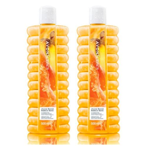 Avon Bubble Bath | New Juice Burst Bubble Bath | 2 x 500ml, Juicy Orange