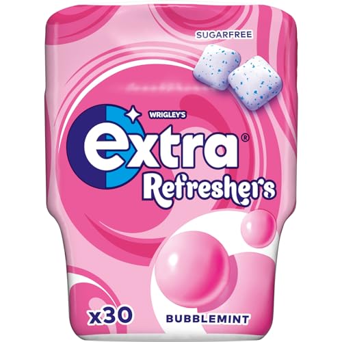 Wrigley's Extra Refreshers Sugarfree Chewing Gum, Tropical Flavour Bottle, 1 x 30 Pack