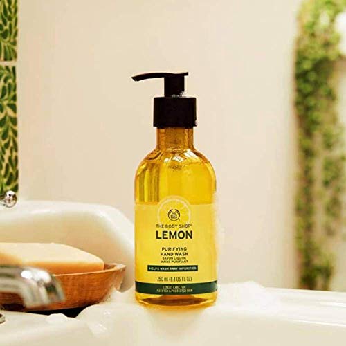 THE BODY SHOP Lemon Purifying Hand Wash INTENSELY CLEANSING HAND WASH PURIFY AND PROTECT SKIN