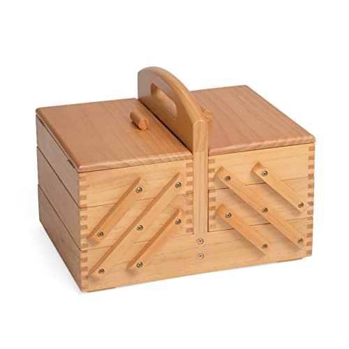 Hobby Gift Wooden Cantilever Sewing Crafting Hobby Storage Box