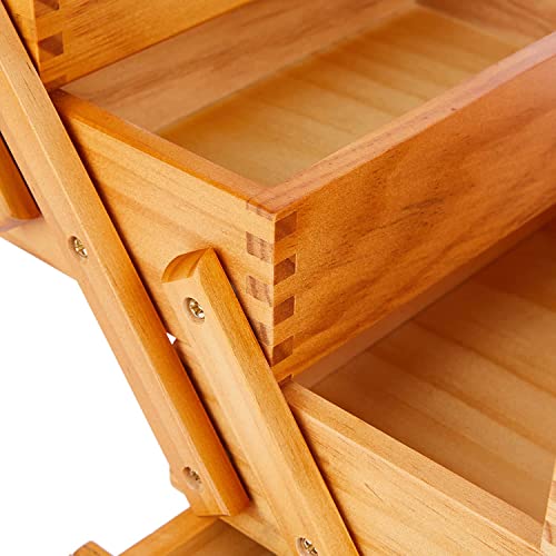Hobby Gift Wooden Cantilever Sewing Crafting Hobby Storage Box