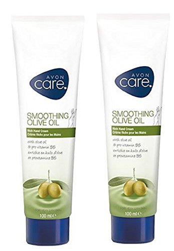 2 x Avon Care Smoothing Olive Oil Hand Cream 100ml with pro vitamin B5