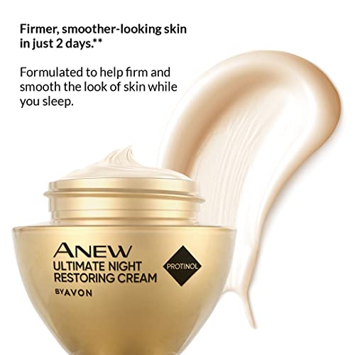 Avon Anew Ultimate Night Restoring Cream, with Protinol™ Technology to Firm Skin, Reduce the Appearance of Wrinkles and Boost Radiance, 50ml