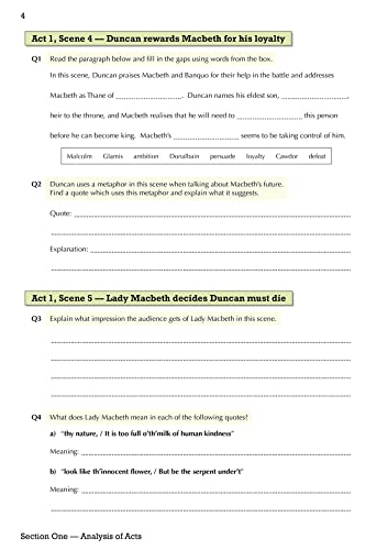 GCSE English Shakespeare - Macbeth Workbook (includes Answers): for the 2024 and 2025 exams (CGP GCSE English Text Guide Workbooks)