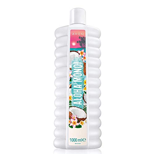 Pack of 2 Avon Senses Aloha Monoi Bubble Bath – Tropical coconut water tiare flower and vanilla pods 2 x 1000ml