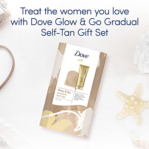 Dove Glow & Go Gradual Self Tan Lotion & Application Mitt Gift Set for Her