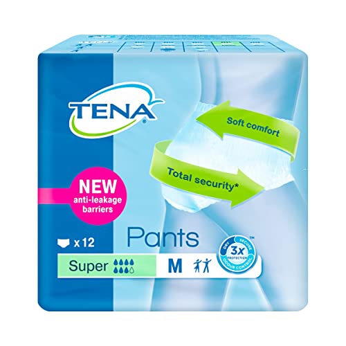 TENA Medium Super Pants, 12 pants