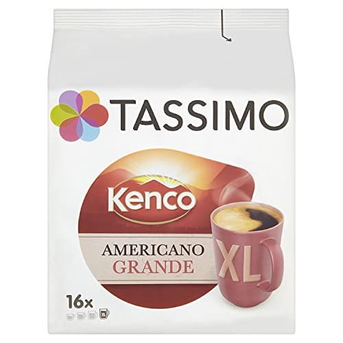 Tassimo Kenco Americano Black Coffee 16 T-Disc Smooth Grande XL Decaff Bundle Variety Pack T Discs Pods Cups Servings