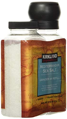 Kirkland Signature Mediterranean Sea Salt Spice Adjustable Grinder + Refill 737g