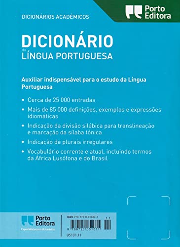 Portuguese Monolingual Dictionary (Dicionario da Lingua Portuguesa)