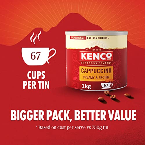 Kenco Cappuccino Instant Coffee 1kg - Tin 1kg