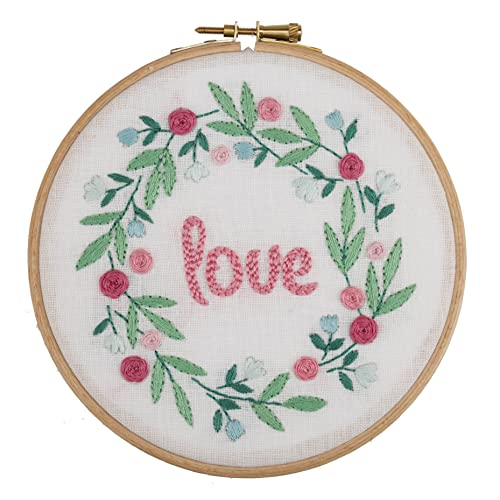 Anchor Embroidery Hoop Kit, Love, (diam) 13cm