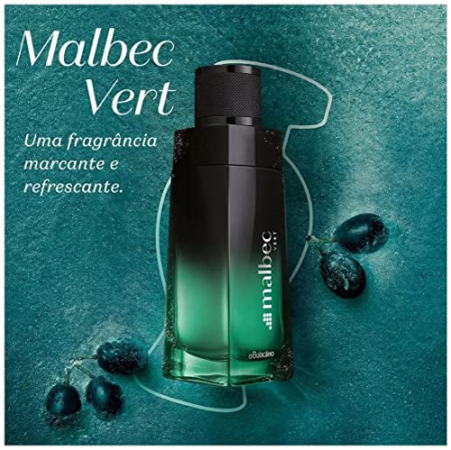 Boticario - Linha Malbec - Colonia Masculina Vert 100 Ml - (Boticario - Malbec Collection - Vert Eau De Toilette For Men 3.38 Fl Oz)