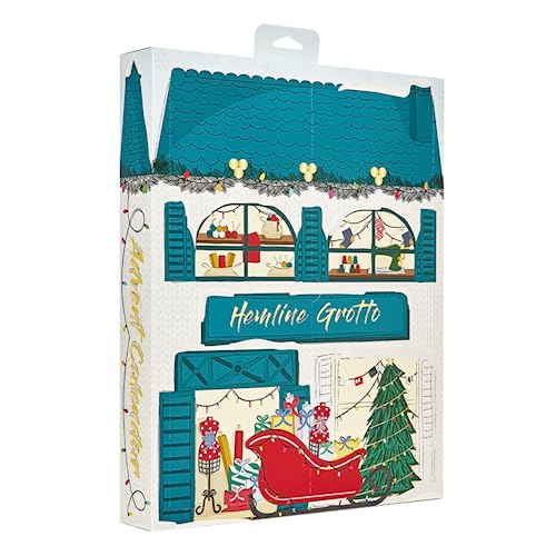 Hemline Filled Advent Calendar - 24 Sewing & Craft Gifts - Christmas Countdown - Novelty Present for Crafters