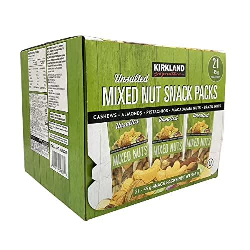 Kirkland Unsalted Mixed Nuts 1 Box (21packs - 45g)