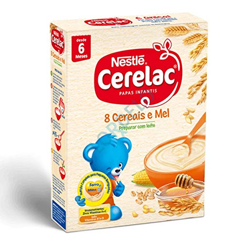 Milk Porridge with 8 Cereals and Honey, Country of Origin Portugal, 250g - CERELAC 8 Cereais E Mel